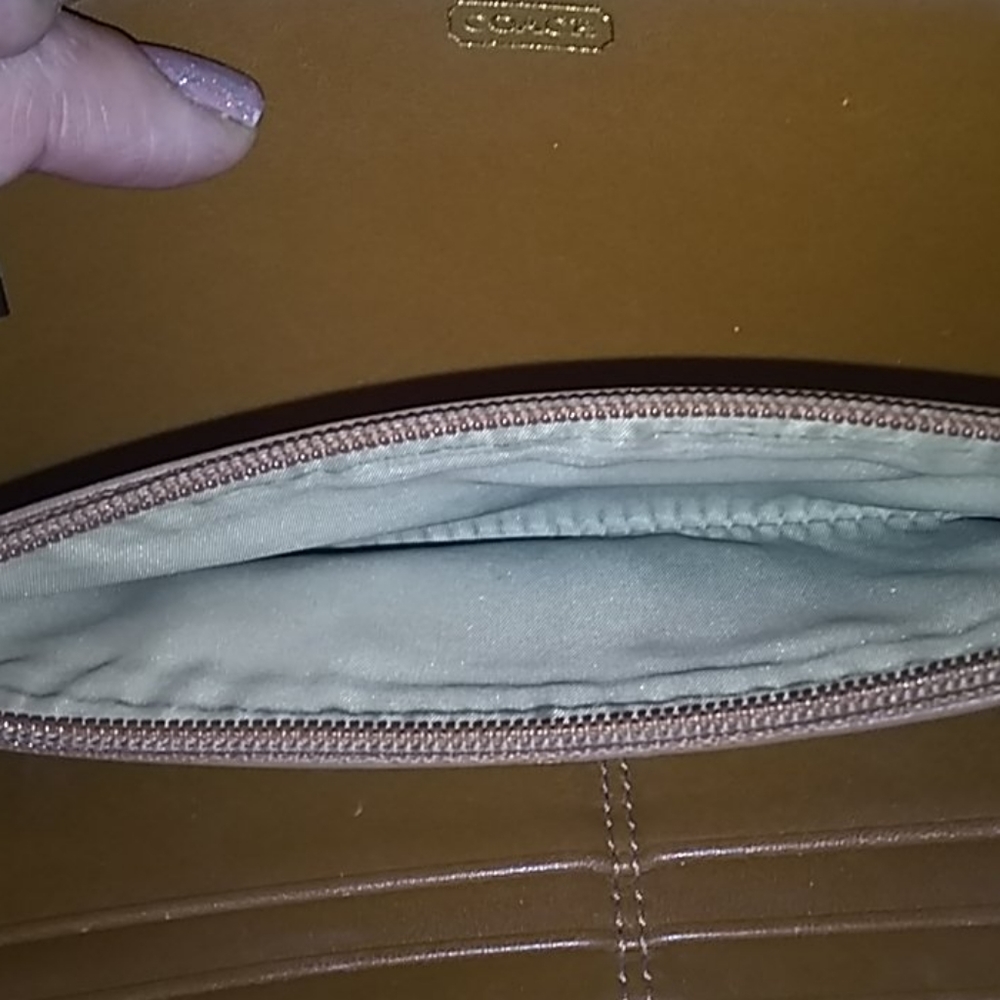 VINTAGE Coach Wallet Crocodile Embossed Leather - Picture 7 of 10